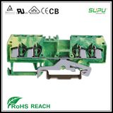 4 Conductor Grounded Feed Through Connector for Charging Poles