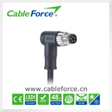 M8 Connector 5 Pin Male Right Angled Molded Cable for Sensor and Material Handling with Ce Certification