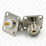 RF Coaxial Adapter UHF Female So239 Jack Connector 4 Holes Flange Panel Chassis Mount Solder