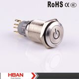 16mm Push Button Switch with Lighted Symbol