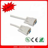 9-Pin VGA Female Cable, Available in White, with PVC Jacket