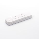 3 Ways UK Extension Lead Power Strip AC Socket