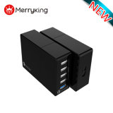 Quick Charger Multi Portable 5 Ports USB Wall Travel Adapter Desktop Wall Charger with Power Outlet