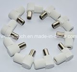 White Right Angle 9.5 PAL Plug