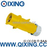 Waterproof 2p+E Industrial Plug Socket Yellow AC 110-130V 63AMP