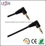 Stereo Audio Cable, 3.5mm Stereo Male Right Angle Plug to 3.5mm Stereo Male Right Angle Plug