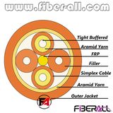 Indoor Breakout Optical Fiber Cable 2.0mm Simplex Inside 2 Fibers