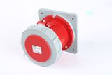 Cee/IEC IP67 32A 4p Red Panel Straight Socket