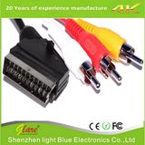 Scart to RCA Plug Composite 21pin AV Cable