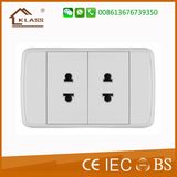 110V~250V Double 2 Pin Multiple Power Socket with PC Cover