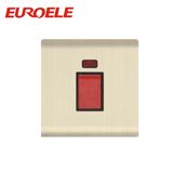 Brushed Champagne Gold Aluminum Plate AC Wall Switch