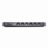 Power Distribution Units, Denmark Plug 6-Way Socket, 13A, 19-Inch Network Cabinet, Size 1u