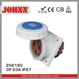 IP67 3p 63A High End Type Slopping Mounted Industrial Socket