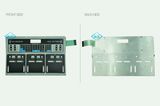 Custom Dome Embossing LED Membrane Switch with Stainless Steel Panel