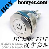 30mm Stainless Steel LED Metal Pushbutton Switch (HY-L30A-P11F)