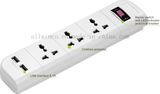 4 Ways Universal Extensio Cord with USB Charger