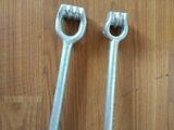 Wire Rope Zinc Plated Power Ground Pole Guy Line Bolt HDG Hardware Triple Eye Anchor Rod