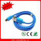Durable Fabric Braided Nylon Micro USB Data Sync Cable