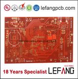 Multilayer Red Solder Immersion Gold PCB Board for Industrial Control