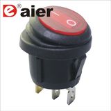 Spst 12V Lighted Mini Wateproof Round Rocker Switch