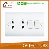 Top Quality 2gang Switch and 2gang 16A 2pin Socket