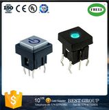 10*10mm Square Momentary Tact Switch with LED, SMD Tactile Switch with Frame