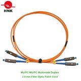 Mu/PC-Mu/PC Fiber Optic Patch Cord, Multimode 50 Om2, Duplex, Orange, 2.0mm, Custom Length