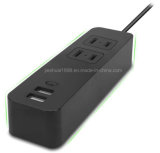 2-Outlet Power Strip Plus USB-C Port Switch Socket