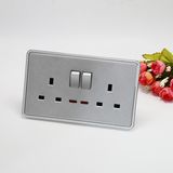 UK Standard Two Gang Switched Double Socket W/N