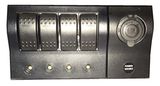 4 Gang LED Rocker & Power Socket Waterproof Marine/Boat/RV Switch Panel