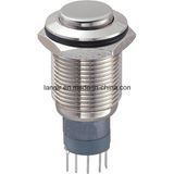 16mm High Flat Latching Push Button Switch