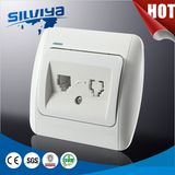 Modern Design Double Telephone Socket with Indicator