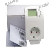 10A 2.5kw Thermostat Socket for Room Electric Floor Heating System LCD Display Digital Room Plug in Thermostat