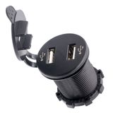 12V4.2A Dual USB Charger Socket Voltage Voltmeter Motorcycle Boat for Car