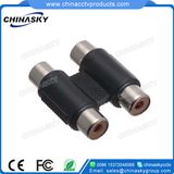 2CH Nickel-Plated Female CCTV RCA Connector (CT5032)