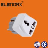 Power Socket Plug Travel Charger Adapter Converter 10A White Europlug Type (P7045)