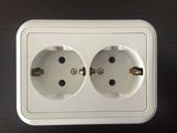 European Style Socket Double with Earthing 2128f