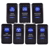 Backlit Red/Bule LED Car Motorcycle Carling Rocker Arb Rocker Switch