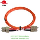 SC/PC-SC/PC Fiber Optic Patch Cord, Multimode 62.5 Om1, Duplex, Orange, 3.0mm, Custom Length