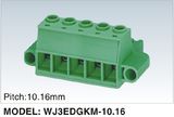 10.16mm Pitch Female Plug-in/Pluggable Terminal Block with Nuts (WJ3EDGKM-10.16)