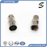 Nickel Plated F Female to PAL Male Connector