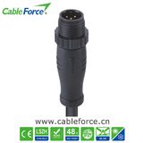 M12 3pins a Code Male Straight Waterproof Connector with Plastic Screws