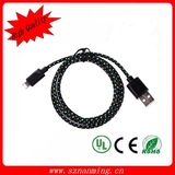 Ruggedized Nylon Braided Fabric Cloth Jacket Universal Micro a to USB B Charger Cable