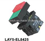Lay5-EL8325 Unmarked IP40 Without Pilot Light Double Pushbutton Switch
