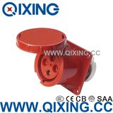 IP67 400V 63A 4pins Electrical Socket Panel Mount (QX-334)