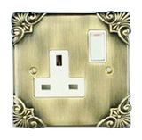 Fg007A British 13A 1 Gang Switch Wall Socket
