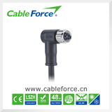 M8 5pin Female Right Angled Molded Cable Connector for Factory Automation with Ce Certification