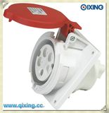 Cee/IEC 32A 5p 400V Red Panel Mounted Socket