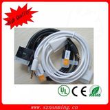 USB Data Cable Charger Car Aux USB Audio Cable for iPhone 4 3G 3GS