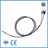 3 Wire Wzp PT100 with Ss304 Metal Shielded Wire Temperature Sensor